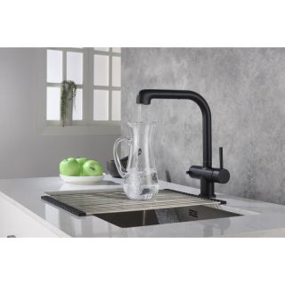 Смеситель для кухни Timo Saona с выдвижной лейкой чёрный 2346/03FL